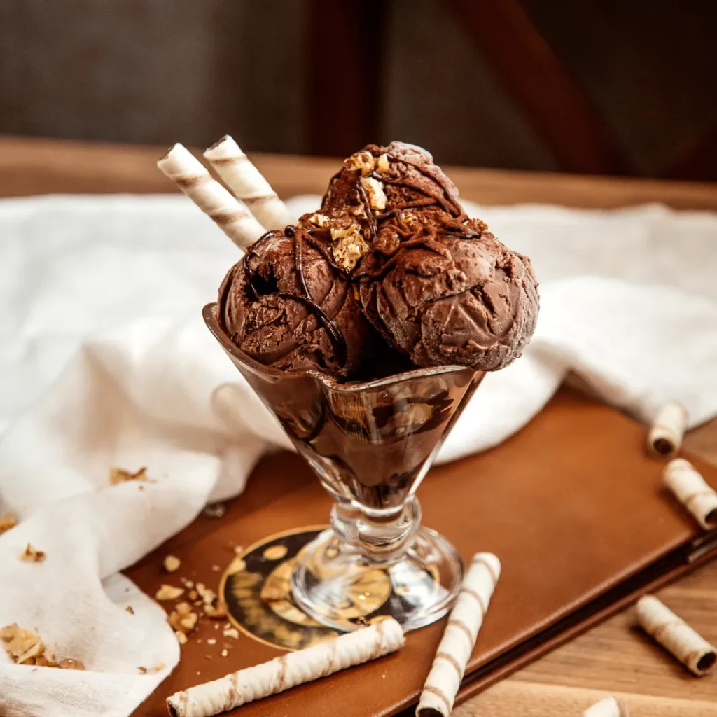 Helado De Chocolate Y Ron Pasas