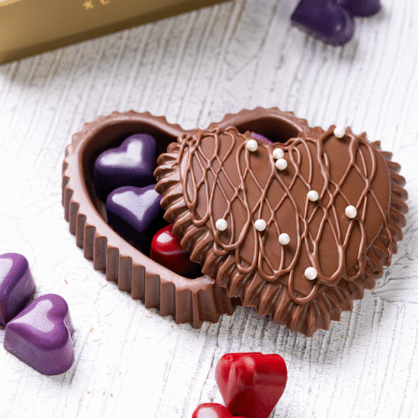 Cofre De Chocolate En Forma De Corazón